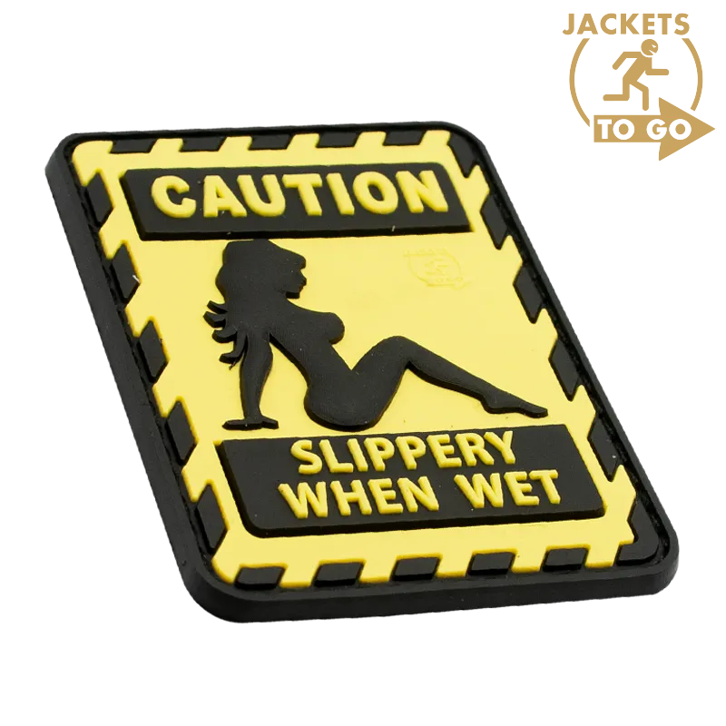 JTG Patch 3D PVC Caution: Slippery When Wet, Multicolor
