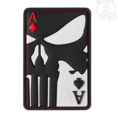Patch 3D PVC Punisher Ace of Spades, Multicolor - JTG