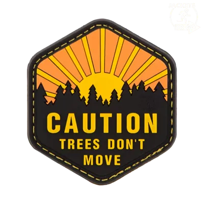 Patch 3D PVC Caution Trees Don't Move, Multicolor - JTG
