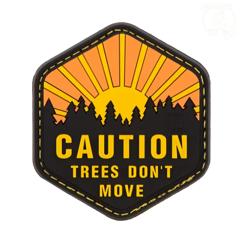 JTG Patch 3D PVC Caution Trees Don't Move, Multicolor