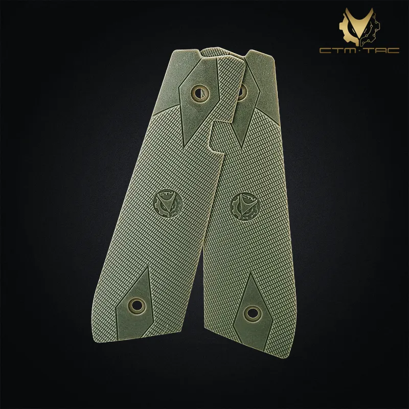 CTM Tac Grip Panels Avec Magazine Release pour AAP-01, Drab · Verde / OD