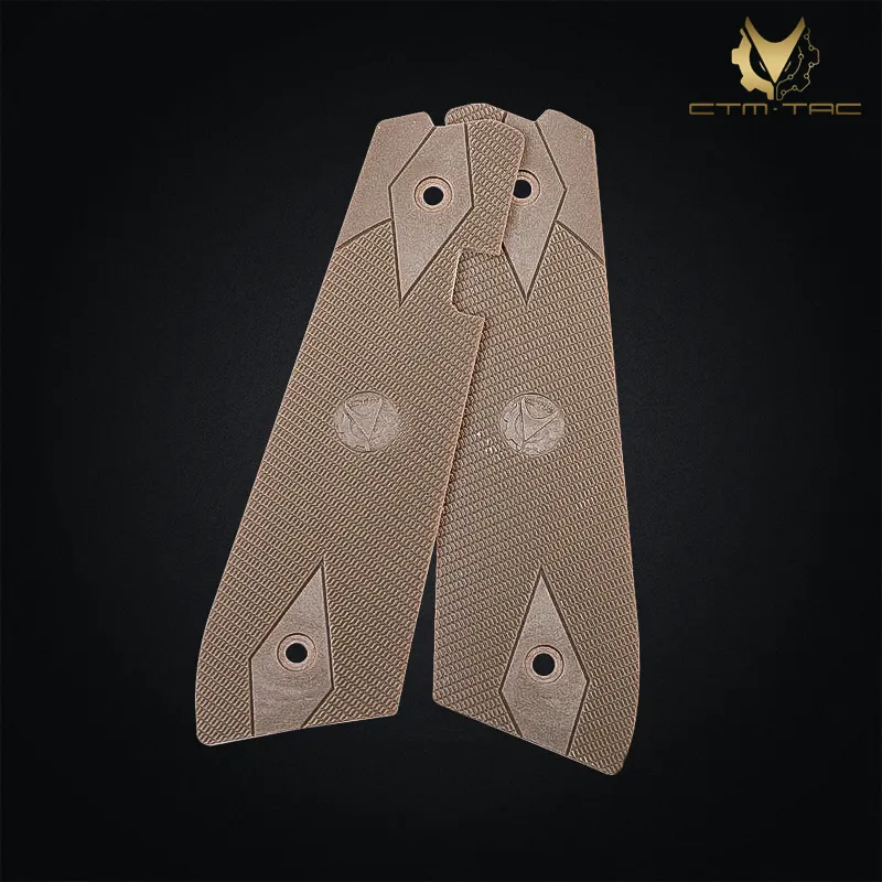 CTM Tac Grip Panels Avec Magazine Release pour AAP-01 · Tan / FDE