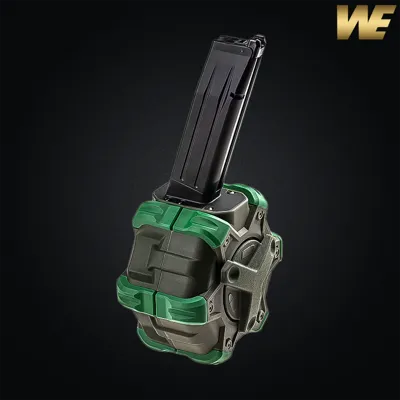 Chargeur Drum Hi-Capa, 350 Billes, Green Gas - WE Airsoft