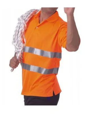 Polo de Alta Visibilidad Manga Corta, Tejido Fresco y Ligero
