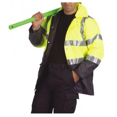 Parka Combinada Acolchada e Impermeable Alta Visibilidad
