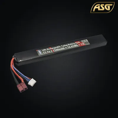Batterie LIPO 11,1V 1500mAh, 15C, 1 Stick, Dean pour CZ™ Scorpion EVO 3 A1, AK - ASG