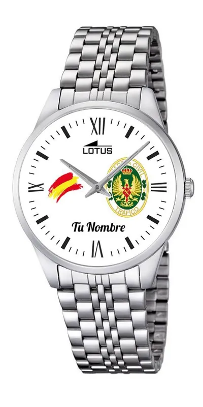 Reloj Guardia Civil de Tráfico Lotus, Acero Inoxidable Personalizado