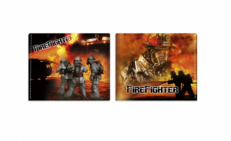 Barbaric Cartera Billetera Impresa Fire Fighter