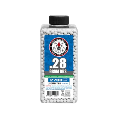 Billes Perfect BB Blanches 0,28 g X 2700 Billes - G&G Armament