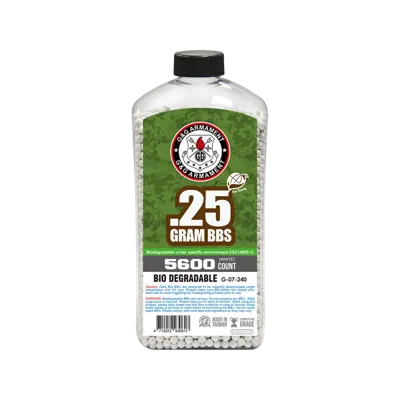 Billes Biodégradables Blanches 0,25 g X 5600 Billes - G&G Armament