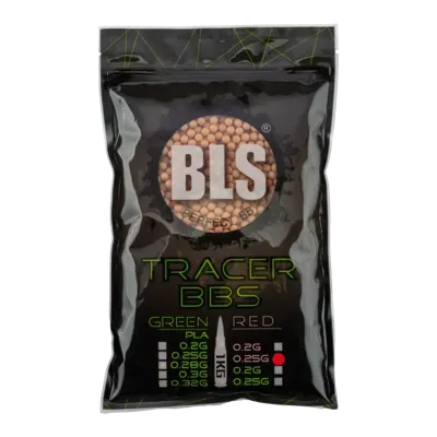 Billes Traçantes 0,25 g Sac de 1 kg - Rouge - BLS (Taiwan)