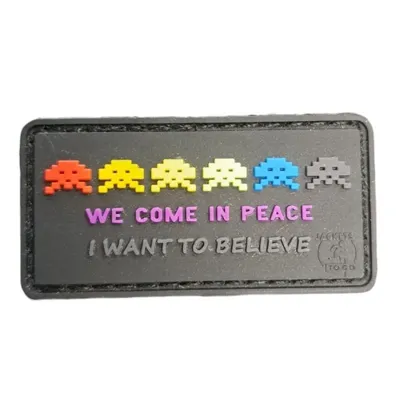 Patch Tactique WE Come in Peace Jaune - Zn Airsoft