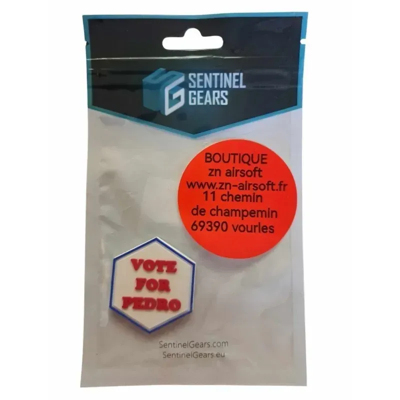 Sentinel Gears Patch "VOTE for PEDRO" — Morale Patch
