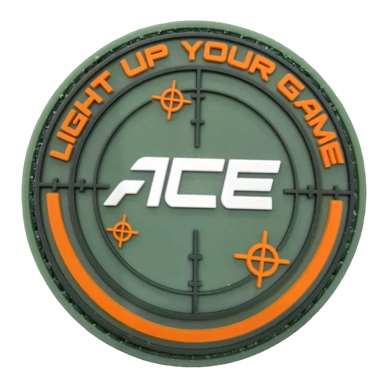 Acetech Patch PVC Rond Light Up Your Game · Vert orange