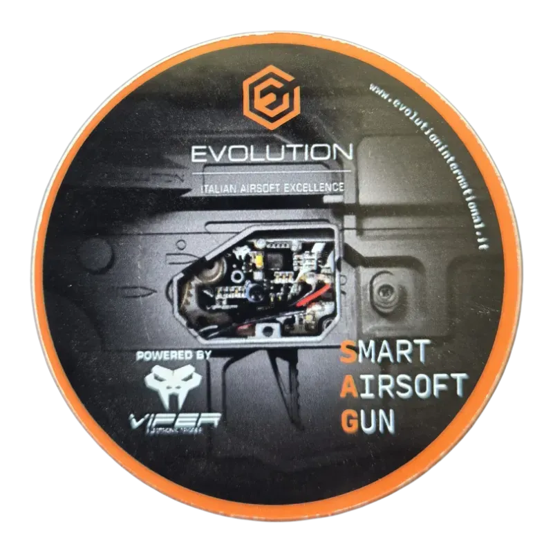Evolution Sticker Rond · Naranja