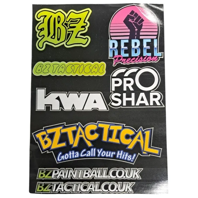 Zn Airsoft Planche de Stickers Planche