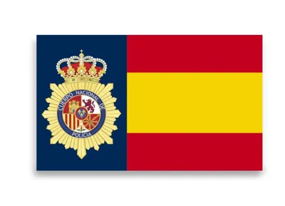 Pegatina Gota Cera España Policía Nacional Grande 45×27 mm