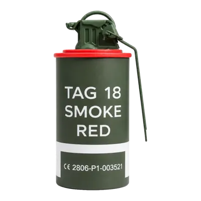 TAGinn - Grenade Fumigène TAG-18 - Rouge - TAGinn Pro
