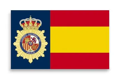 Pegatina Gota Cera España Policía Nacional Tamaño 30×18 mm