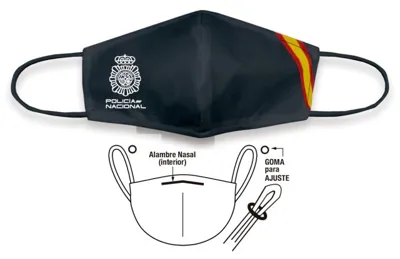 Mascarilla Policía Nacional Higiénicas Reutilizable