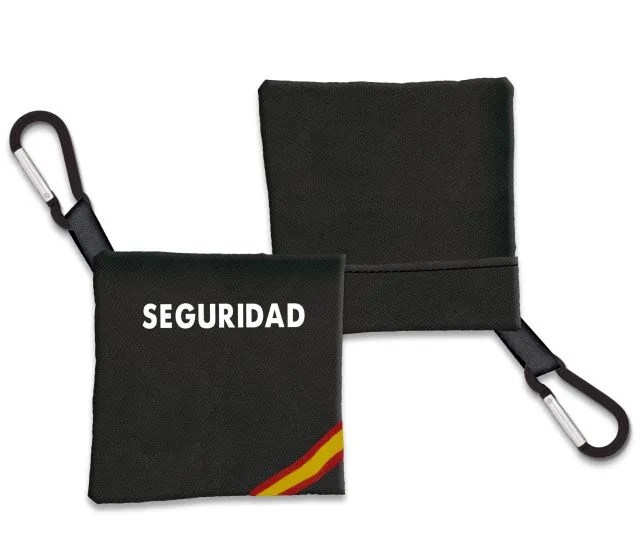 Portamascarilla Seguridad Bandera · Negro