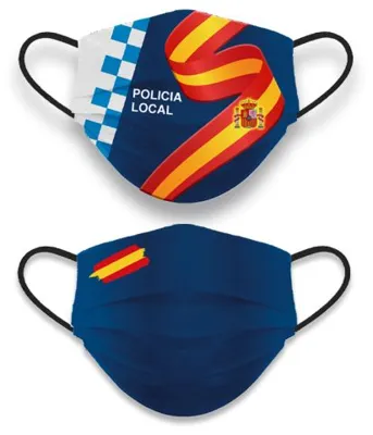 Mascarilla Policia Local Reversible