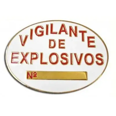 Placa Vigilante de Explosivos PVC