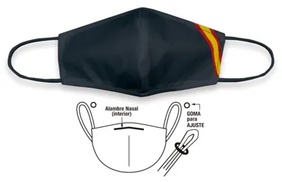 Mascarilla con Bandera España Accesorio Facial