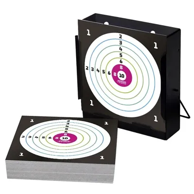1 Porte Cible en Métal + 100 Cibles 14x14 en Carton - Powair