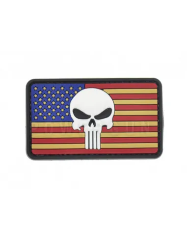 Patch Drapeau Skull USA