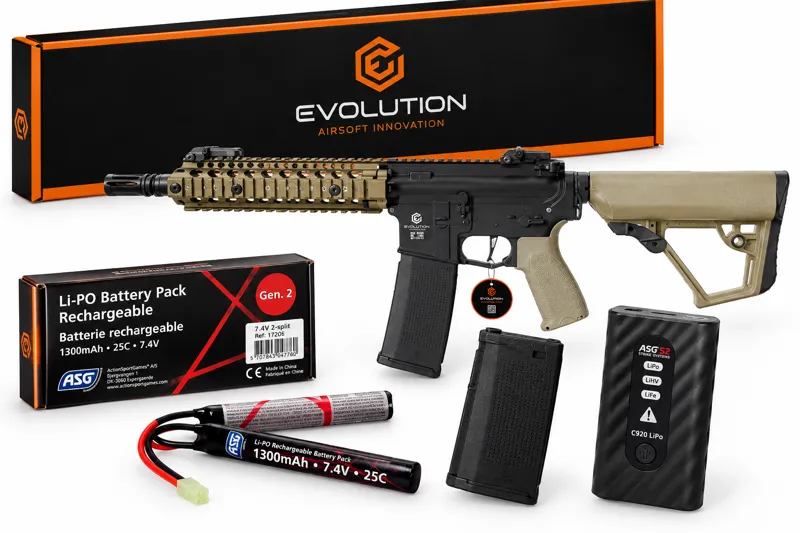 Πακετο ΟΠΛΟ Soft Recon MK18 Mod. 1 10.8”, MH-3000BB+Μπαταρια+Φορτιστή+Extra Γεμιστηρα 140D · Negro
