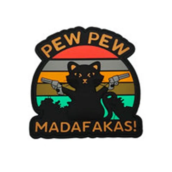 Patch F74 – Pew Pew Cat (Ethnic Colors)