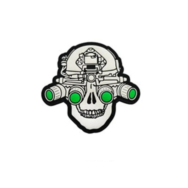 PVC Στρατιωτικό Patch – Skull Με Κιάλια Νυχτερινής Όρασης (Night Vision)