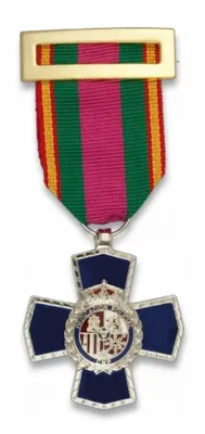 Medalla Policía Cruz 25 Años Zamak - Albainox