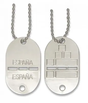 Chapa Identificadora Española Metal - Albainox