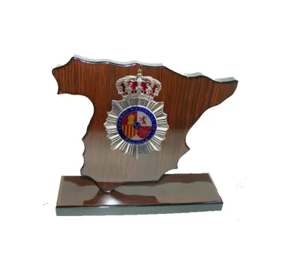 Metopa Policía Nacional España con Grabación y Estuche