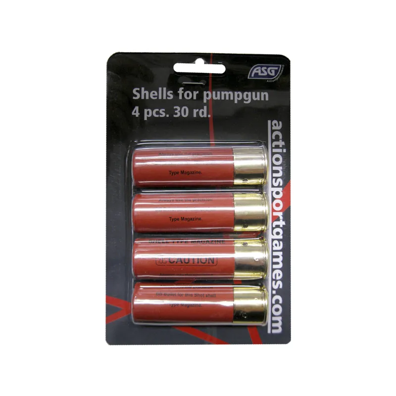 Shells for Pumpgun, 4 Pc. 30 Rd