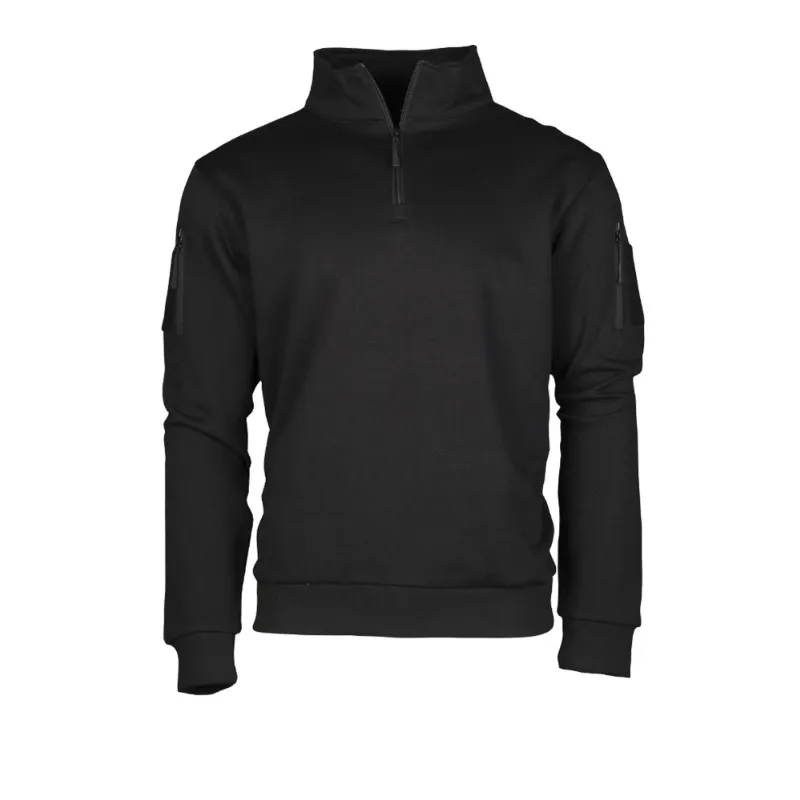 Tactical Sweatshirt with Zipper · Negro