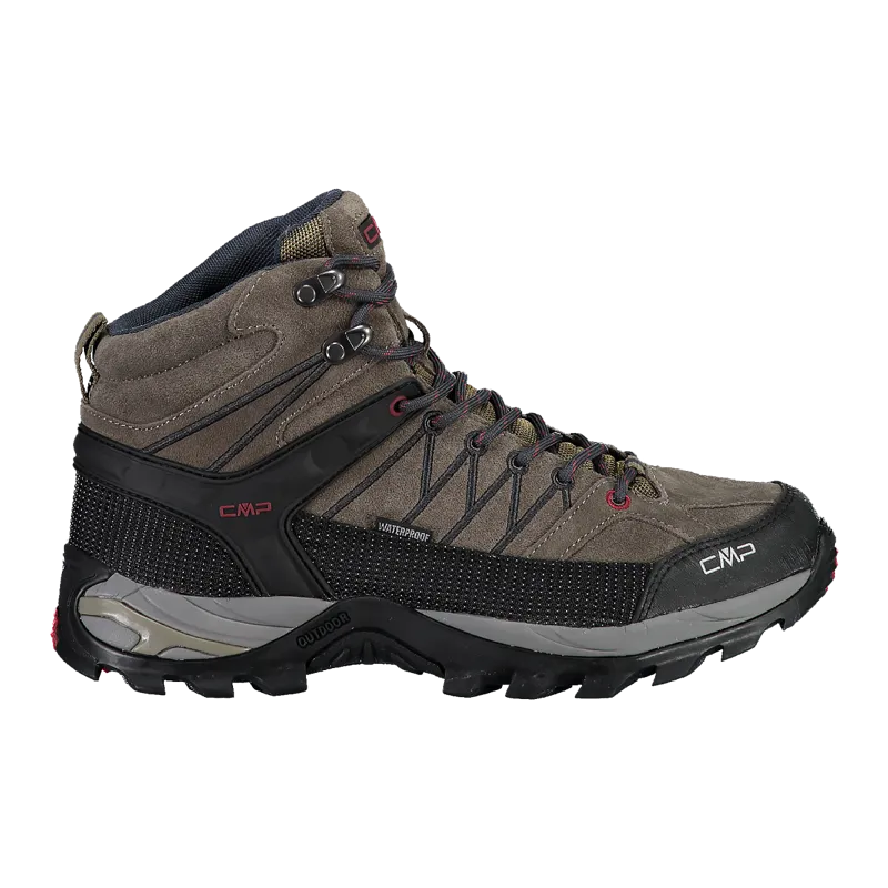 Μποτάκια Rigel Mid Hiking Χακί-Ανθρακί