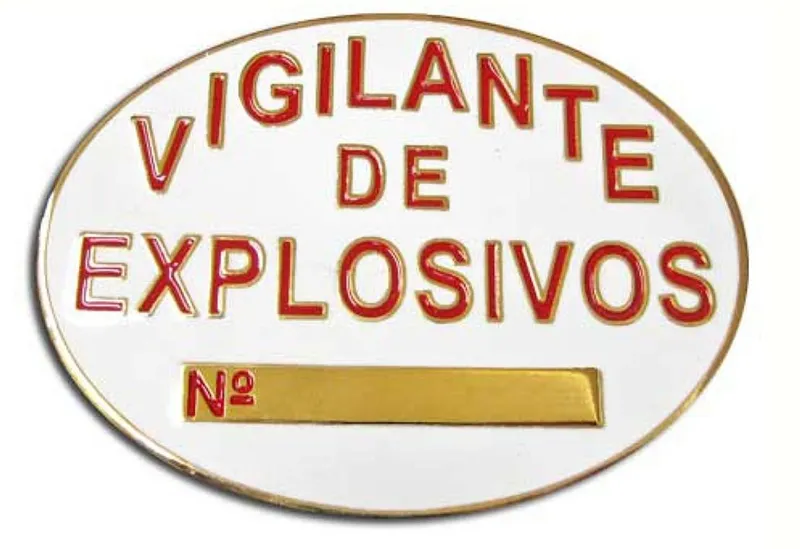 Placa Vigilante de Explosivos Metálica