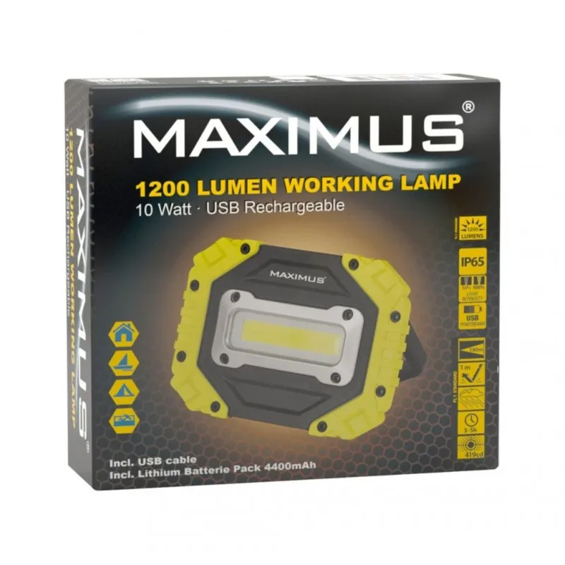 Maximus Φακος Εργασιας 10W 1200 lm USB