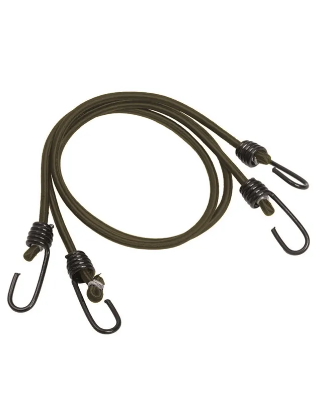 Elastic Shock Cords with Hooks (Pair) · Verde / OD