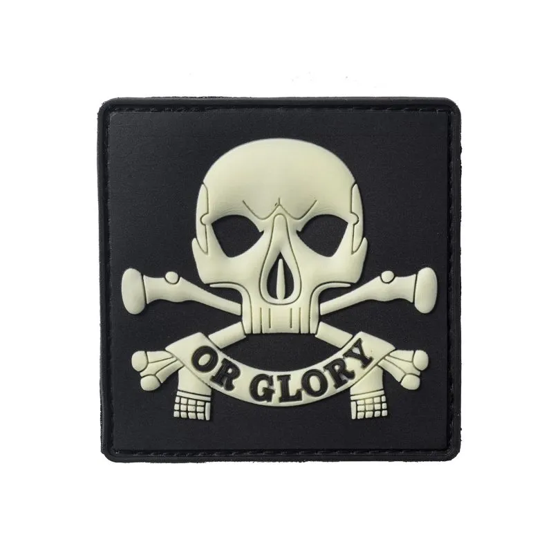 Σήμα Death Or Glory Με Velcro 3D Μαύρο – Glue