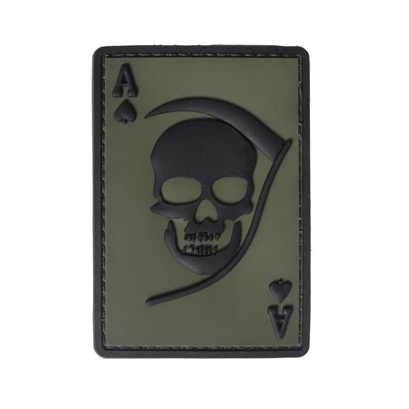 Σήμα Death Ace Με Velcro 3D Λαδί – Μαύρο