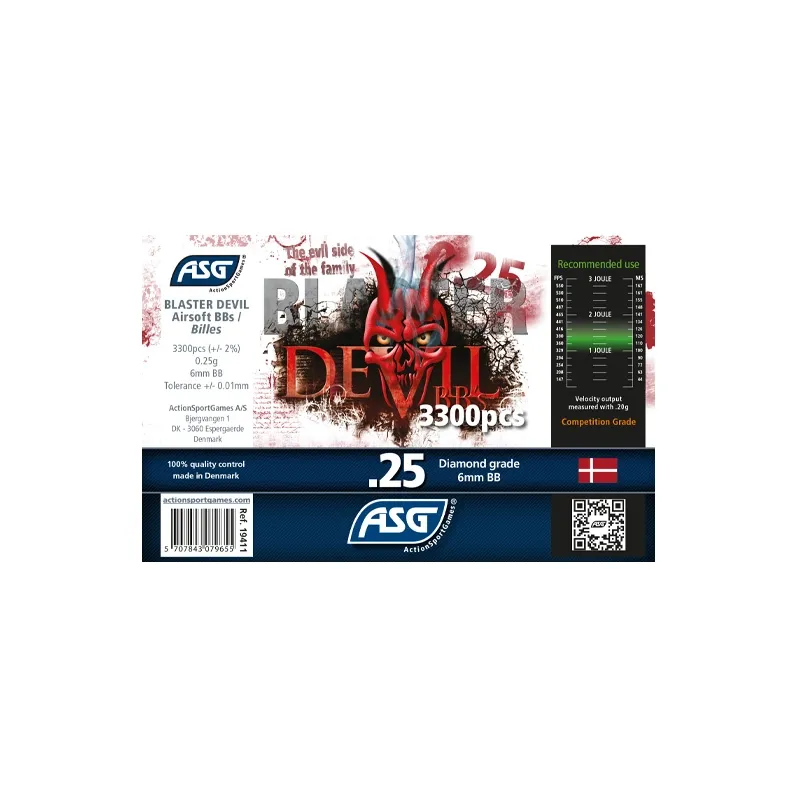 Μπιλιες Soft Blaster Devil 0.25g / 3300PCS