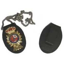 Porta Placa Policía con Cadena para Cuello
