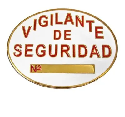 Placa Vigilante de Seguridad Metálica Homologada