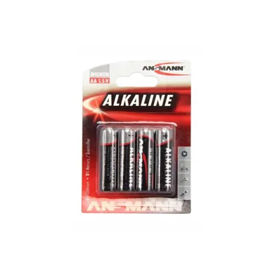 Lot de 4 Piles AA LR06 Alkaline 1.5V - Ansmann