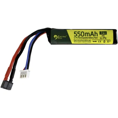 Batterie LIPO 7.4V - 550mAh - 20C - T-Dean - Electro River