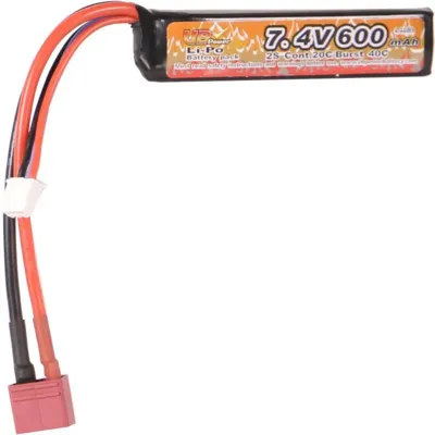 Batterie LIPO Stick 7.4V - 600mAh - 20C - T-Dean - VB Power